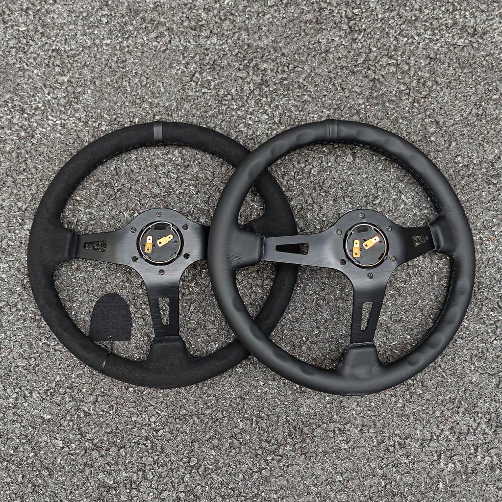 JDM BLACK EDITION Steering Wheel Universal Modified Car Deep Dish Race Sports Steering Wheel