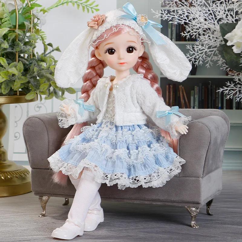 BJD Bebek ve Kıyafetleri Çoklu Çıkarılabilir Eklemler 30cm 1/6 3D Gözlü Bebek Kız Giydirme Doğum Günü Hediyesi Oyuncak