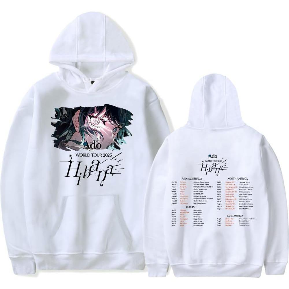 ADO Hibana World Tour 2025 Hoodie for Men/Women Merch Unisex Winter Long Sleeve Sweatshirt Pullover Hooded Streetwear