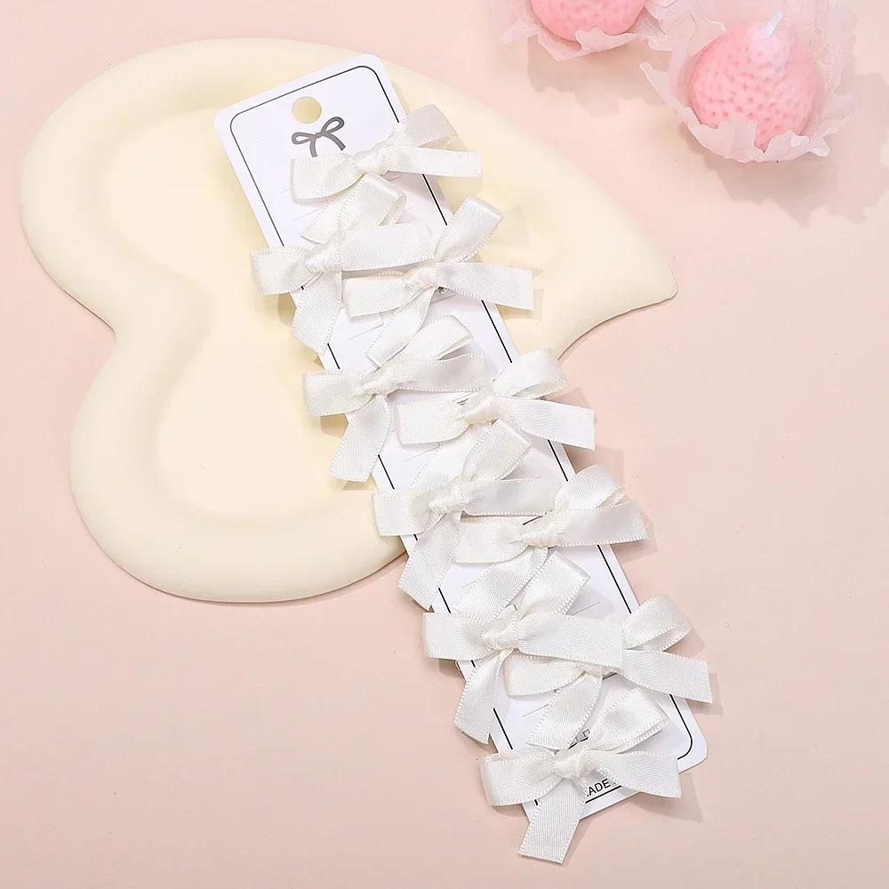10Pcs/set Sweet Ribbon Mini Bowknot Hair Clips for Women Girls Lovely Ballet Hairpin Barrettes Headwear Kids Hair Accessories
