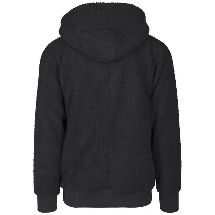 Sweatshirt À Capuche - Urban Classic - Sherpa - Noir - Manches Longues - 100% Polyester