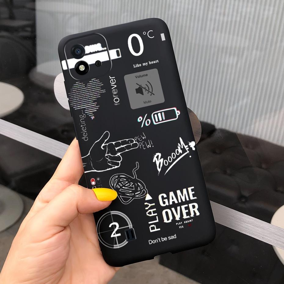 Lovely Pattern Phone Case For Realme C11 2021 C 11 2020 RMX2185 Macaroon Silicone Soft Cases Cover For Realme C11 (2021) RMX3231