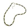 S925 Silver Bamboo-Style Necklace with Natural Olive Jade & Cat's Eye Beads: New Chinese Style for Men & Women