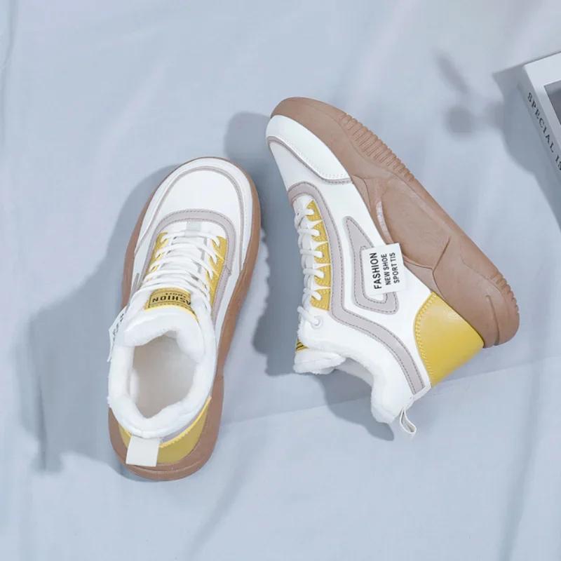 Fashion New In Sneakers Shoes for Woman With Laces Women's Sports Snow Boots Lace-up On Slip Protective High Quality Elegant and Fashion