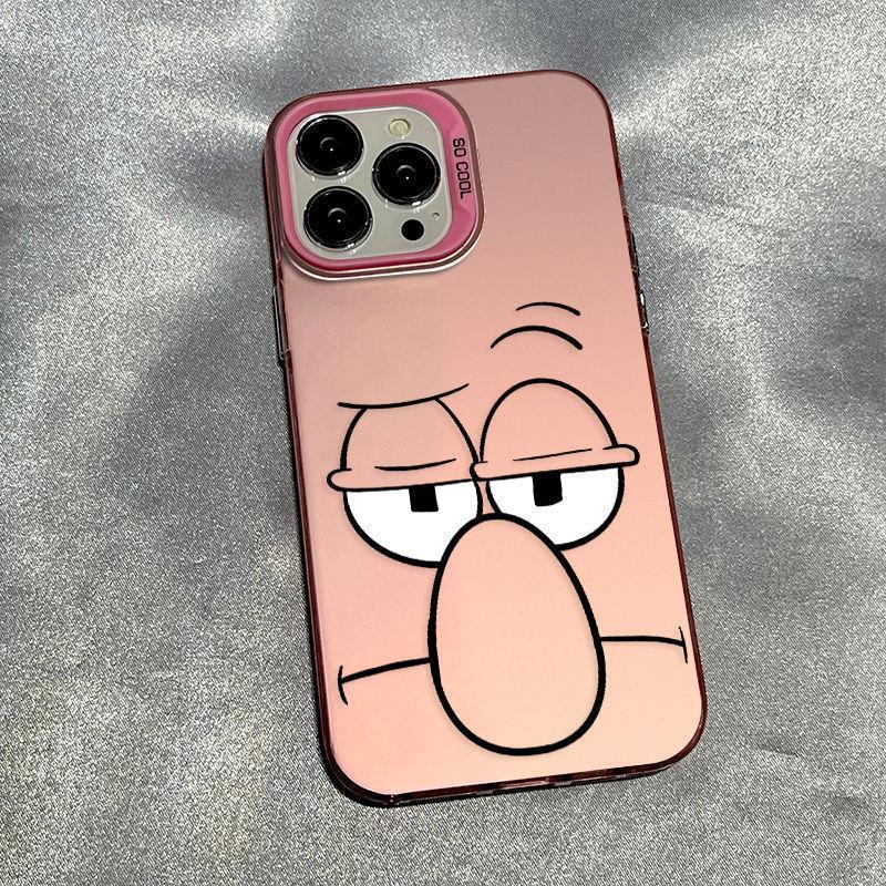 The New Octopus Brother Expression Is Suitable for iPhone16promax Hard Case 13pro Niche 14 Anti-drop Mobile Phone Case.