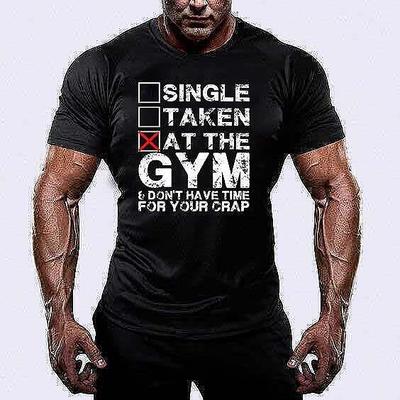 Bawełniany T-shirt Męski Siłownia Casual Streetwear Czarny Fitness Mięśniowy Dopasowanie Trening Styl Sportowy - Męski Letni Bawełniany T-shirt z Grafiką