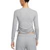 Nike Sportswear Ribbed Pullover Fashion Short Sleeve T-Shirt Women Tops Dark-Gray Mixed-Color HV8728063