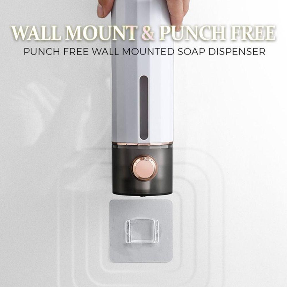 New Plastic Manual Soap Dispenser White Green Wall-mounted Shampoo Gel Dispenser Liquid Soap Container Bathroom