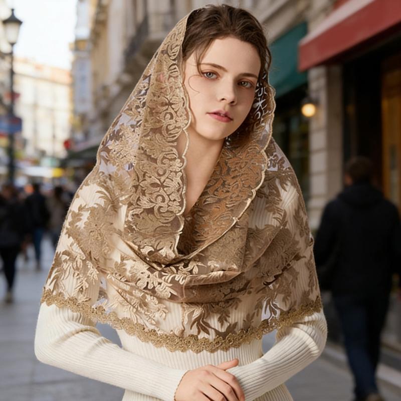 Functional Polyester Scarf Serves As Hair Band Neck Cover Or Mask Portable For Travel Elegant Use Comfortable Fabric