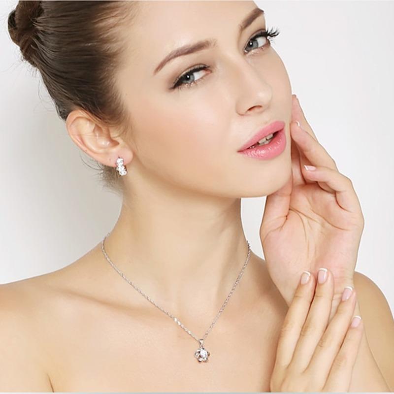 Sace Gems Klasické zirkónové náušnice zo zliatiny medi pre ženy ako darčeky na svadobnú párty