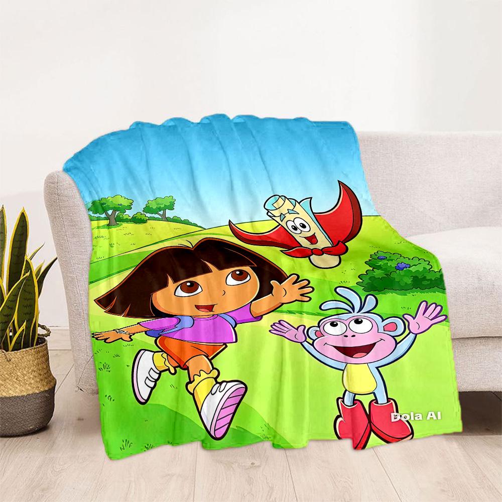 Dora Explorer Blanket Soft Warm Cozy Great for Couch Livingroom Sofa Four Seasons Universal Modern Style Birthday Christmas Gift Blanket