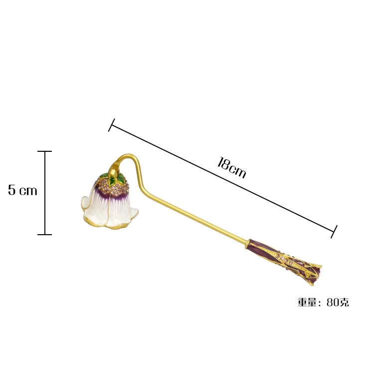 

Enamel Aromatherapy Candle Extinguisher Candle Bell Inlaid Diamond Extinguisher Cover Candle Extinguisher Home Decor