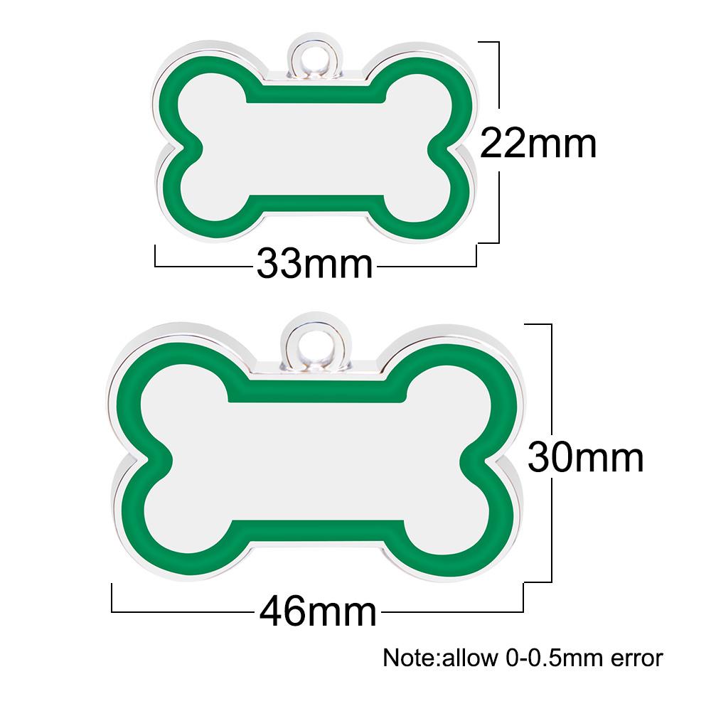 Wholesale 20Pcs Bone Dog ID Tag For Dogs Anti-lost Dog Tag Engraved Pet Name Phone Number ID Tags NamePlate Pendant