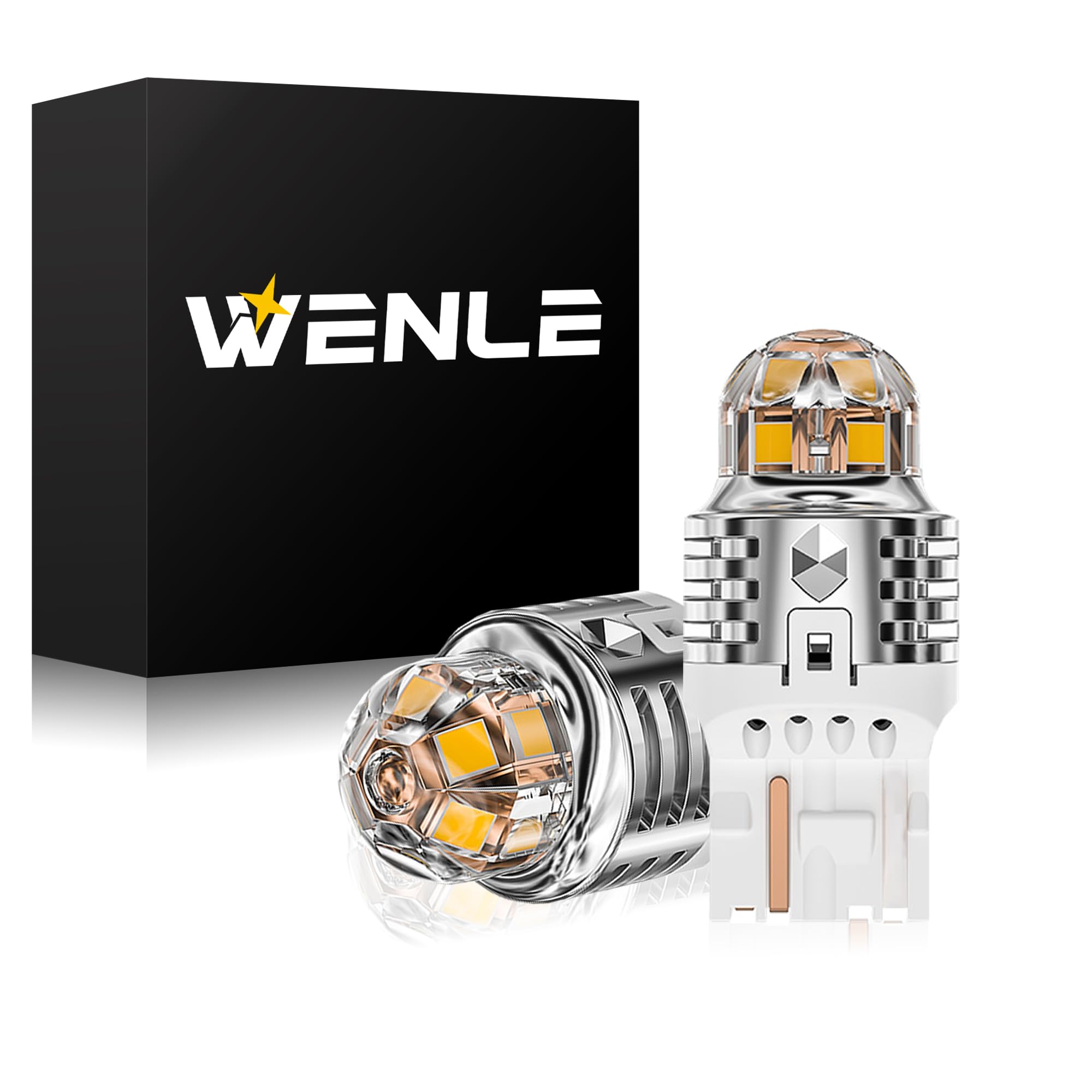 

WENLE New T20Led Single Back Lamp Vehicle Inspection Compatible 12V/24V Dual Use White 5500K Non-Polar High Brightness Japanese Made LED Elements