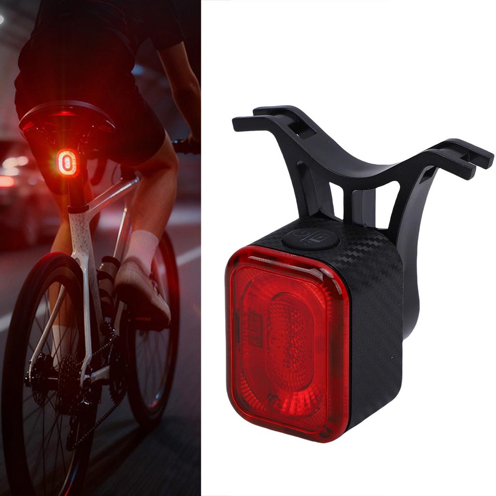 Smart Brake Sensing Bike Tail Light AUTO Light Mode 220 Degree Wide Angle Battery Indicator 4 Modes IP66 Water Proof for Mountain Road Cycling