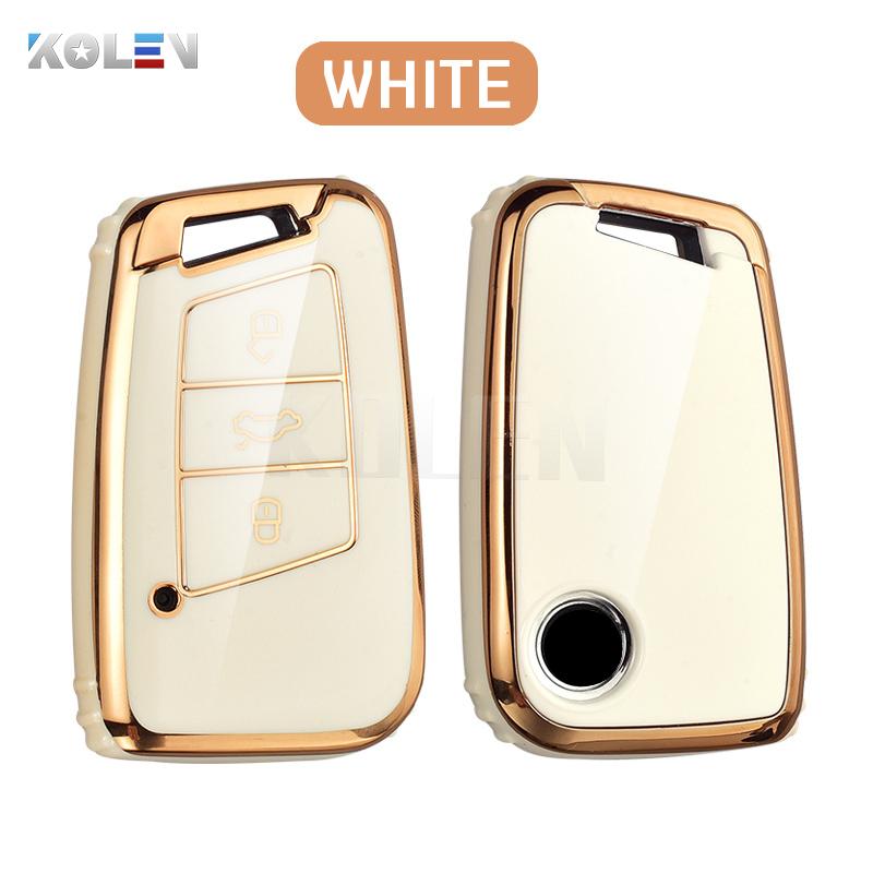Tpu Car Remote Key Case Cover Shell Fob For Vw Volkswagen Passat B8 Tiguan Magotan Golf For Skoda Kodiaq Superb A7 Accessories