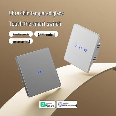 Mijia Smart Voice-Control Gray Glass Wireless Light Switch with Bluetooth
