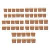 10Pcs Natural Wood Cube Blocks Square Crafts Wooden Shapes Unfinished Wooden