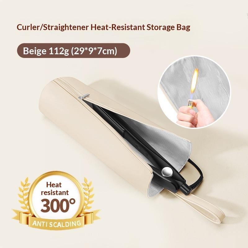 Heat-Proof Aluminum Coating Hair Styling Tool Bag - Wall-Hangable Storage Pouch For Curler, Hair Straightener & Blow Dryer, Mult