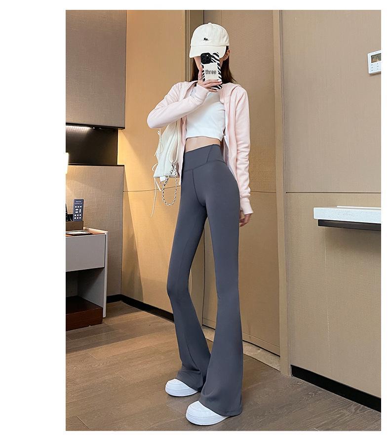 Women's High Waist Flare Yoga Pants – Summer Slim Fit, Elastic, Casual Sports Dance Pants