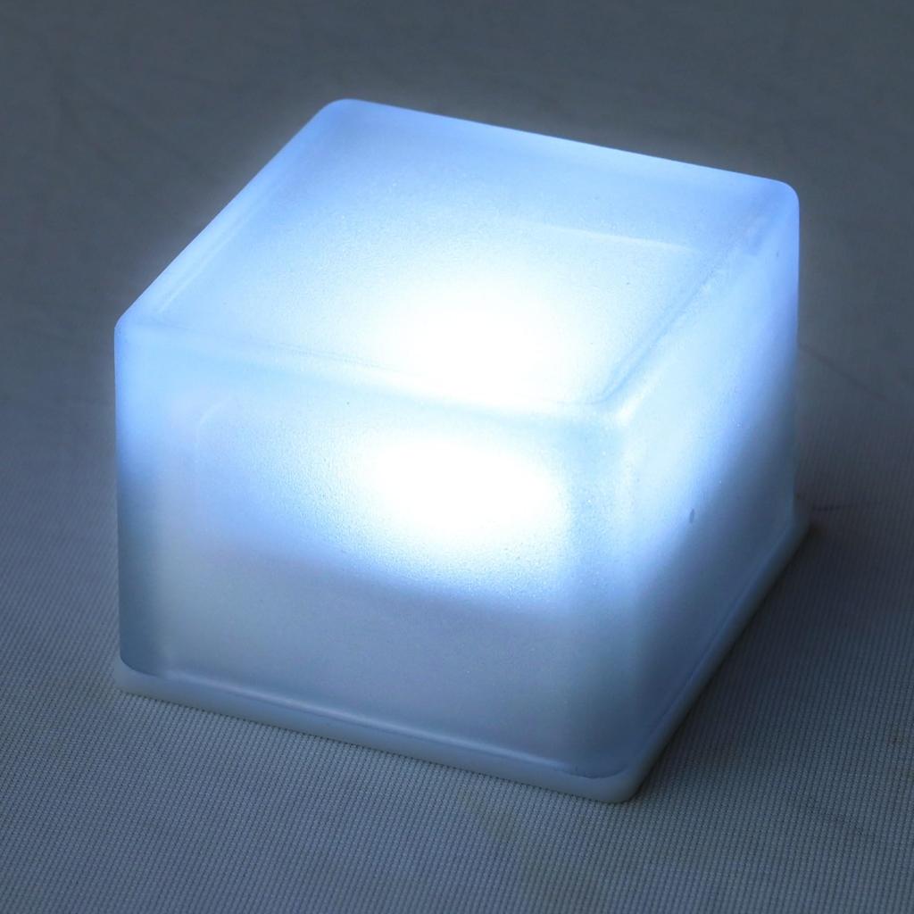 Gardenmaster Piccolo LED Solar Garden Frosted Automatic No Electricity Christmas White Light, Brick, 7cm, Glass, On/Off Switch, Waterproof, Required,