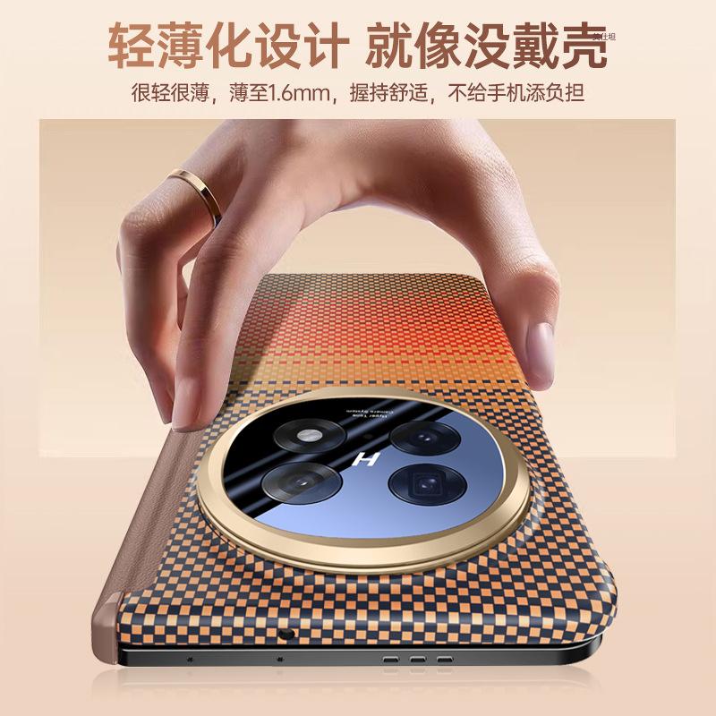 Applicable oppofindn5 mobile phone case center axis anti-drop ultra-thin lens holder magnetic carbon fiber pattern Internet celebrity business