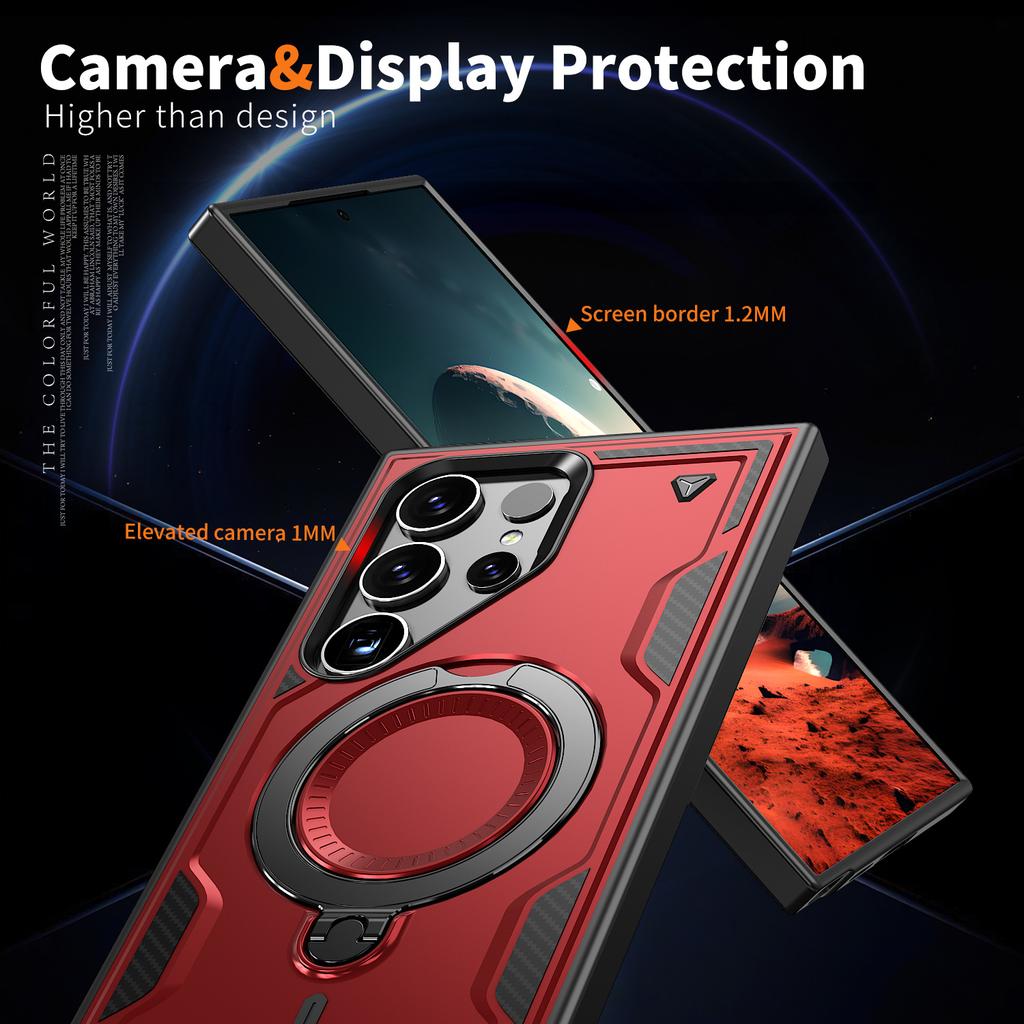 TM für Samsung S25 ULTRA Handyhülle Magnetischer Drehständer Sturzsicher NOTE14PRO Schutzhülle