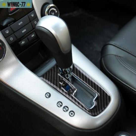 Carbon Fiber Console Gear Shift Interior Cover Trim For 09-15 Chevrolet Cruze