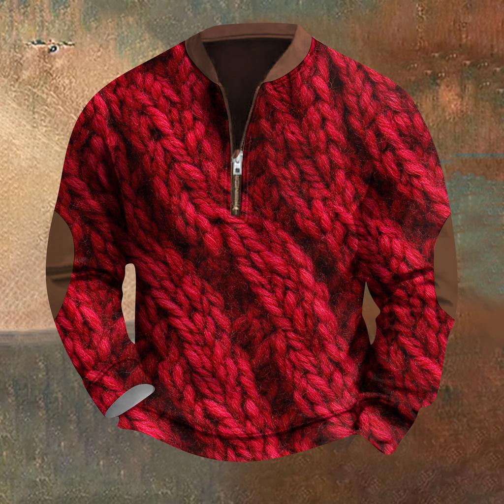 Men's Retro Casual Gradient Printed Sweatshirt