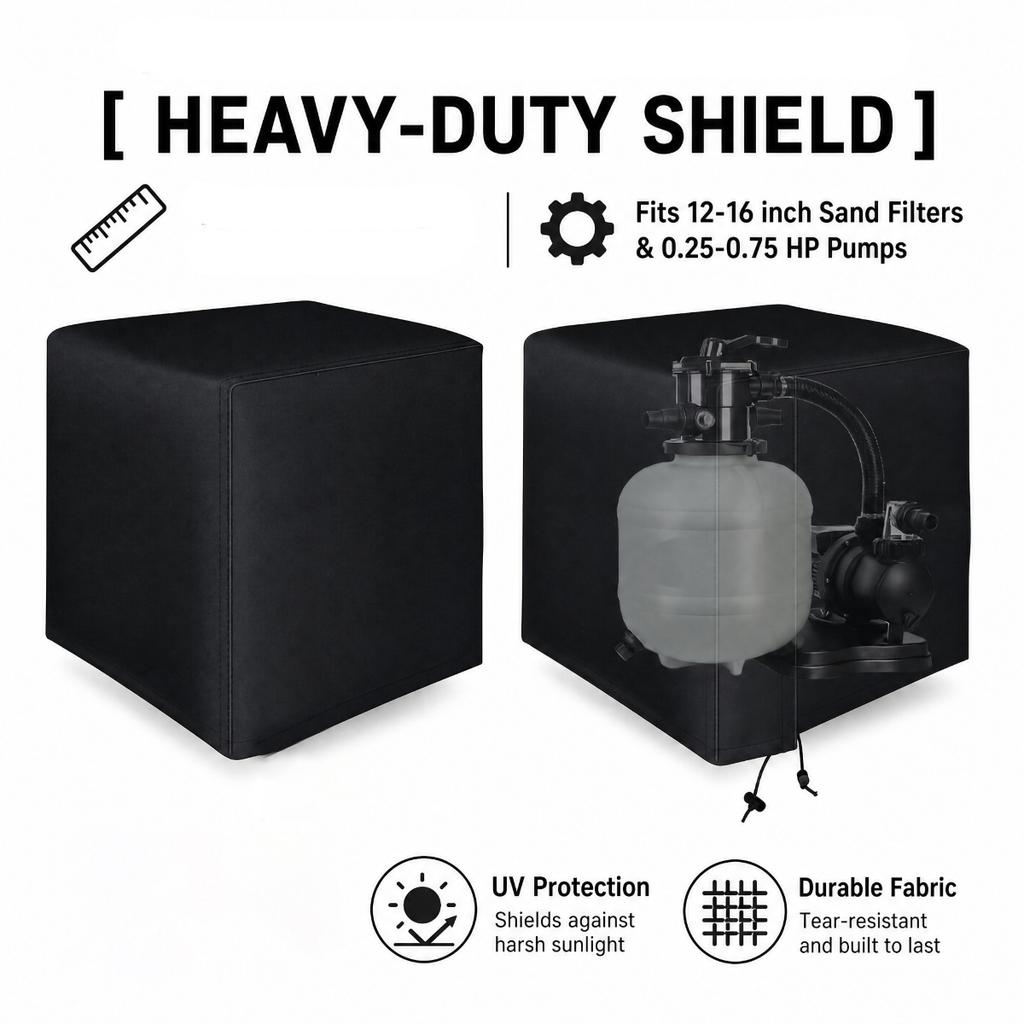 Circulation System Swimming Pool Filter Cover, Water Pump Cover, Cylindrical Filter Pump Cover