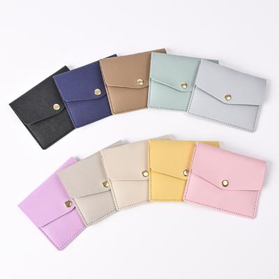 Porte-cartes fin en cuir souple Mini portefeuille pour cartes de crédit Femmes Hommes Étui à cartes fin Petit porte-monnaie Porte-cartes de visite