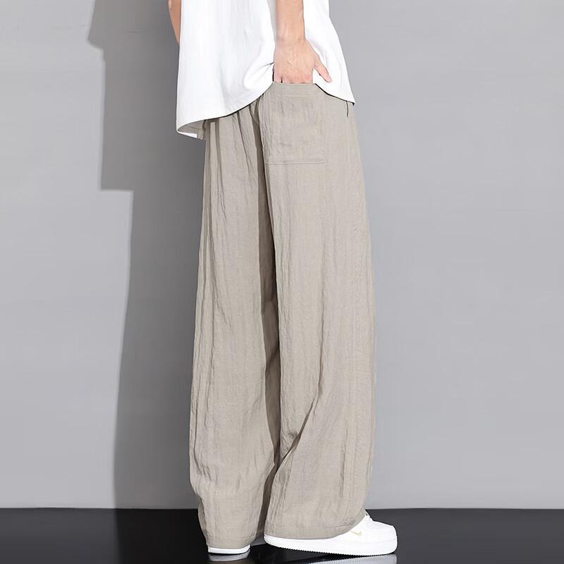 MEDE Men's Tencel Lyocell Breathable Straight-Leg Casual Pants
