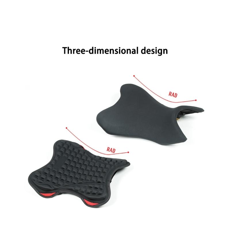 Motorcycle Seat Cover Ventilated Bubble Texture Contoured For Enhanced Grip Shock Absorption Fits Cruisers Street Bike