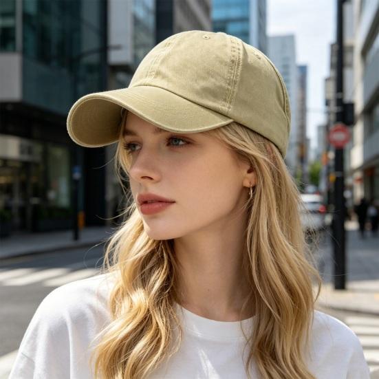 Semi-Hollow Top Baseball Cap, Baseball Cap with Ponytail Opening, Quick-Dry Fabric Sun Protection Hat for Running Cycling Fitness Outdoor Activities