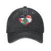 Lebanon Flag Heart Accessories Baseball Caps Unisex Casual  Caps Hat Adjustable Trucker Hats Snapback Cap
