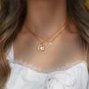 Youthway Stainless Steel Necklace Cubic Zirconia Pendant 18 K Plated Trendy Jewelry Boucle D'Oreille Femme Necklace Gala