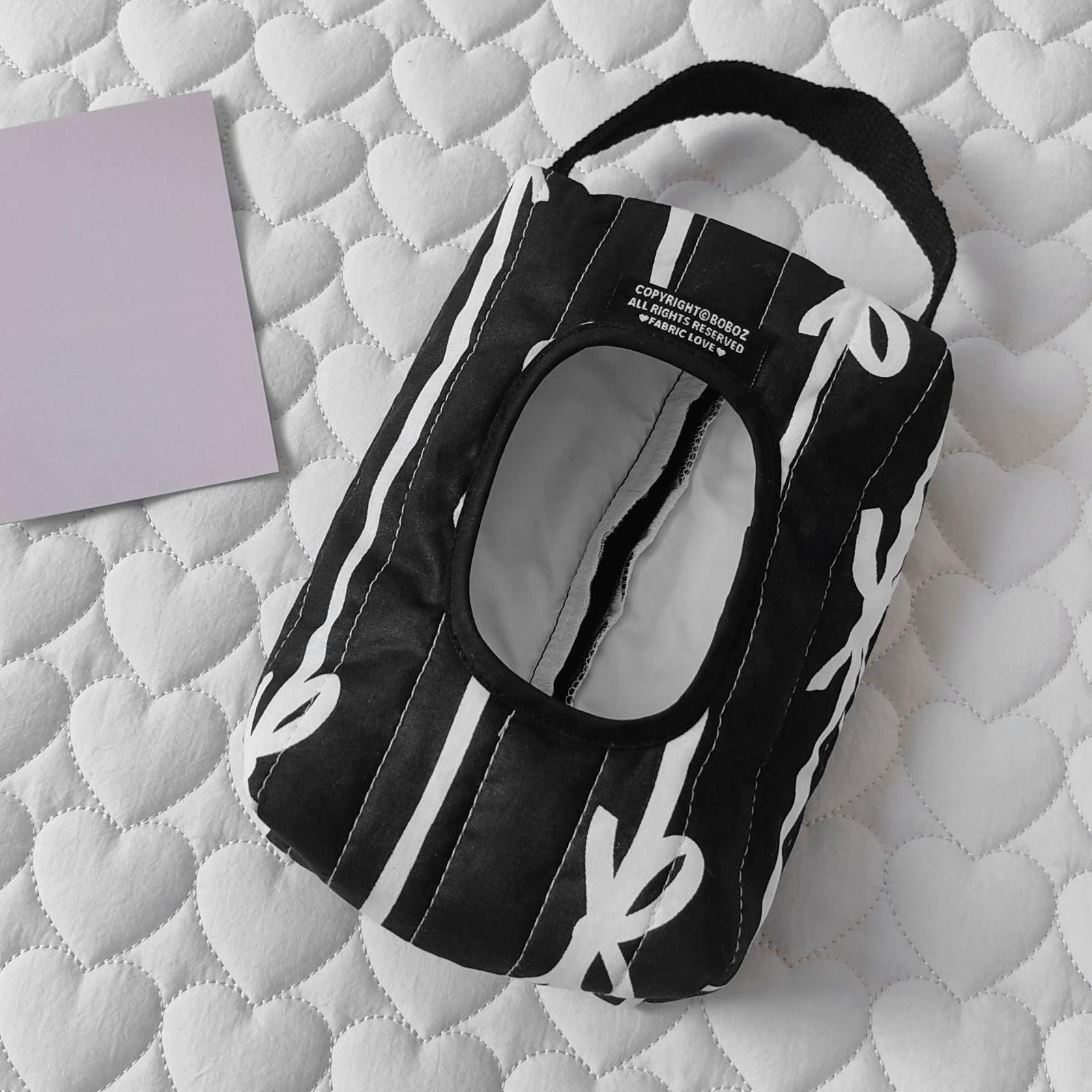 Cotton Quilted Bow Wet Wipe Pouch Hanging Wet Tissue Storage Bag Reusable for Mom Travel