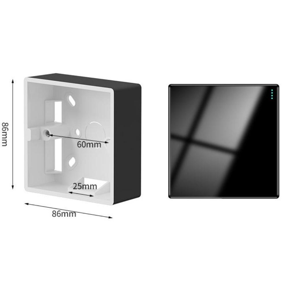 For Wall Mounted 86 Type External Junction Box Switch Socket Box Made from Flame Retardant PVC Material Design
