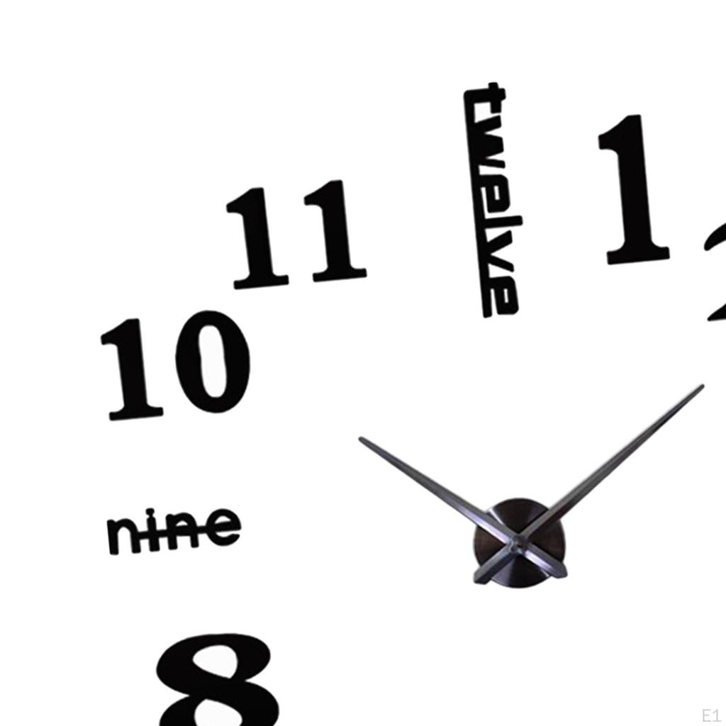 Clock Detachable Frameless Silent Hanging Digital DIY Acrylic Home Decoration Living Room