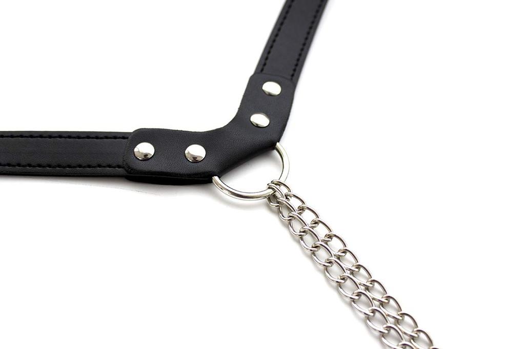 Chastity Belt for Women with Goods for Clitoris Training SM Chastity Adult SM Bondage Restraint Sexy Underwear for Slave Adjustable Chain, Women,