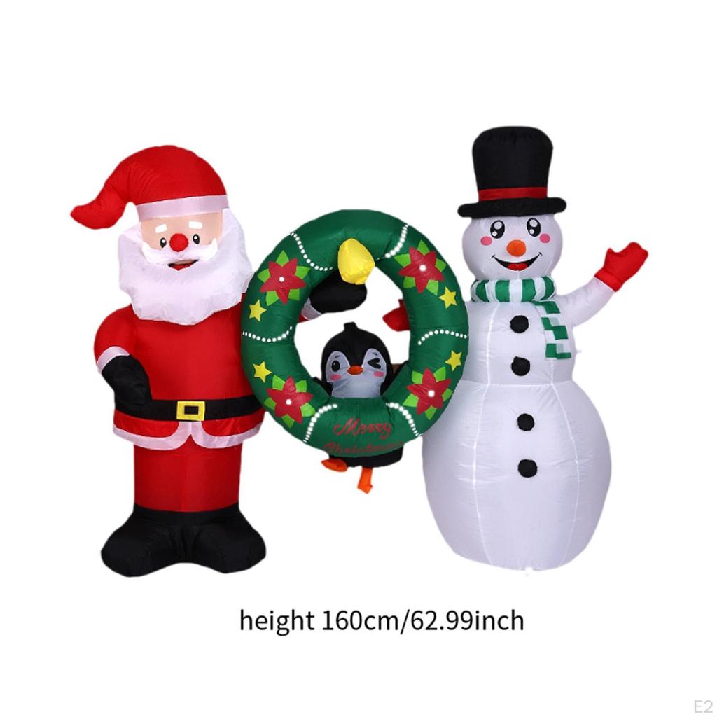 Christmas Inflatables Decoration Outdoor Built in LED Holiday Ornament Photo Props Xmas