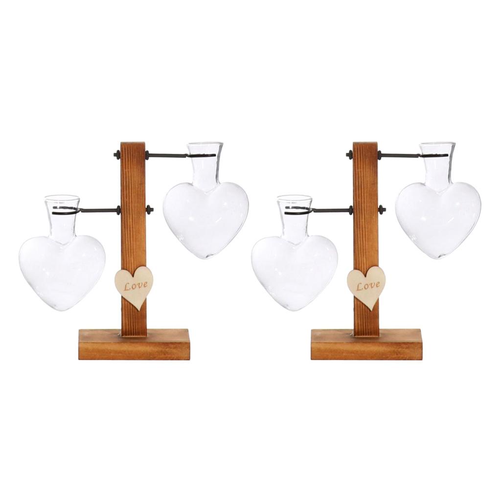 2pcs Shaped Vase in Wooden to Clean Planter
