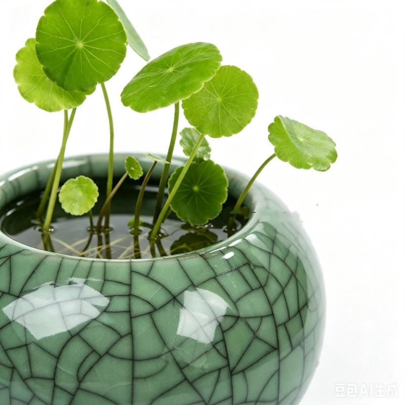 Creative Handmade Geyao Ice Crack Round Succulent Plant Pot Asparagus Fern Orchid Flowerpot Small Size Vase Home Garden Decor