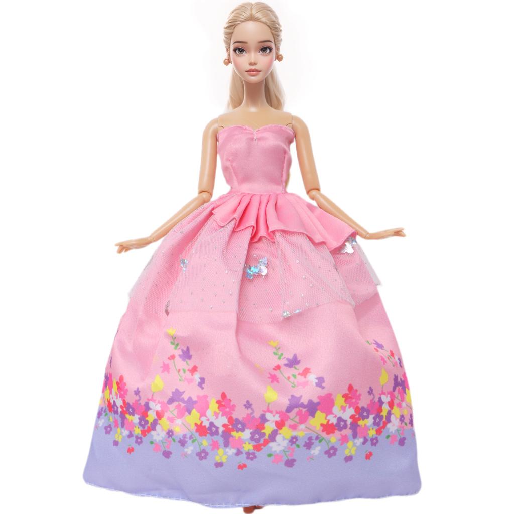 Bunte 11,5'' Mädchenpuppe Ballkleider Partykleider für 30cm 11,8'' Puppenkleidung Hochzeit Braut Outfits (KEINE PUPPEN)