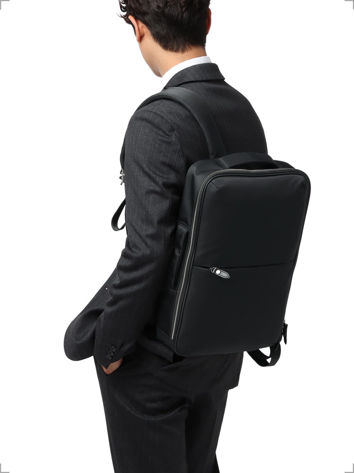 

Suit Square Men s 3-Way Backpack, Water-Repellent, Lightweight, Nylon, for Business and Commuting, Slim Design with Padded PC Pocket, Smart Design,