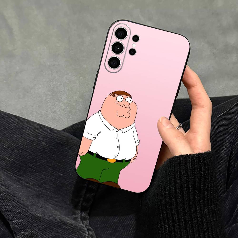 F-Family Funny Guy Phone Case For Samsung S25,S24,S21,S22,S23,S30,Ultra,S20,Plus,Fe,Note,10,9,5G Black Cover