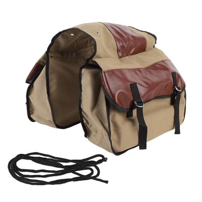 Motorcycle Saddlebags Travel Luggage Bag Waterproofing Canvas PU Leather Bike Rear Seat Bag for