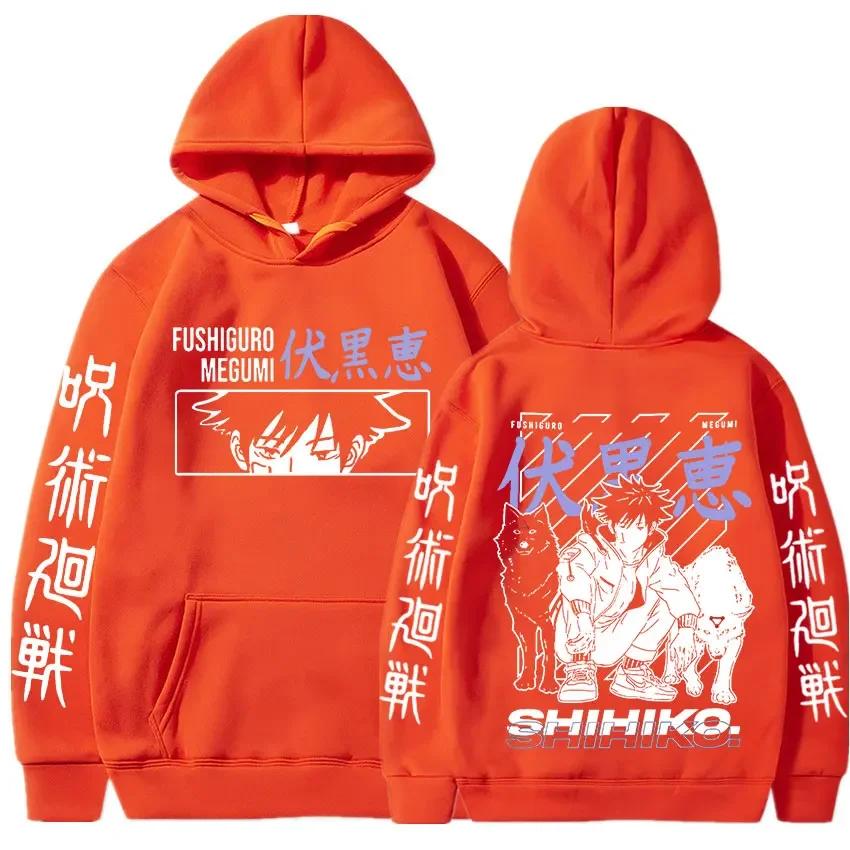 Japanese Anime Jujutsu Kaisen Hoodies Yuji Itadori Cartoon Sweatshirts Kawaii Fushiguro Megumi Graphic Streetwear Men's Hoodies
