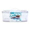 Stackable Plastic Storage Bins Set 4 Piece Nesting Organizers Craft Supplies Jewelry Makeup Office Home Organization