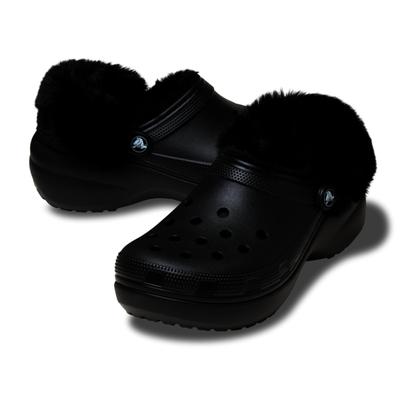 Women S claSSic Platform Fuzz Lined Clog 212854 001 CrocS SandalS SlipperS Gibbitz Thong...